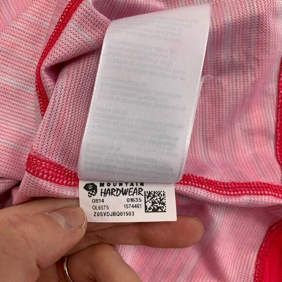 Mountain Hardwear T Shirt Womens S Pink Space Dye Wicked Electric Short Sleeve - Picture 11 of 13
